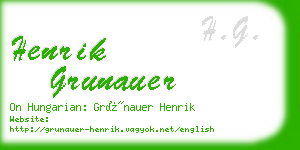 henrik grunauer business card